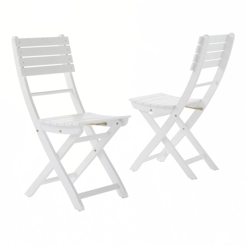Outdoor Acacia Wood Folding Dining Chair (Set of 2)