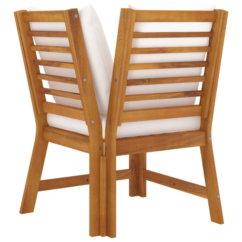 Outdoor Modular Sectional Corner Sofa Wedge Seat, Slatted Acacia Wood