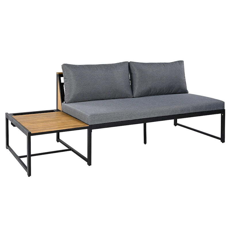4 Pieces Outdoor Sofa Set with Waterproof Cushions