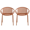 Patio Dining Chairs Stackable Chairs with Breathable Design