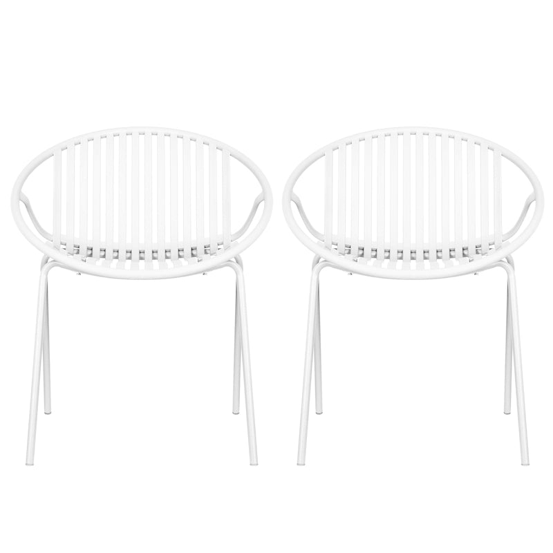 Patio Dining Chairs Stackable Chairs with Breathable Design