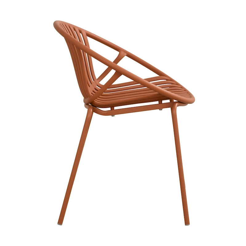 Patio Dining Chairs Stackable Chairs with Breathable Design