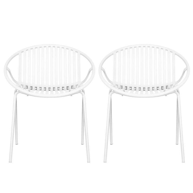 Patio Dining Chairs Stackable Chairs with Breathable Design