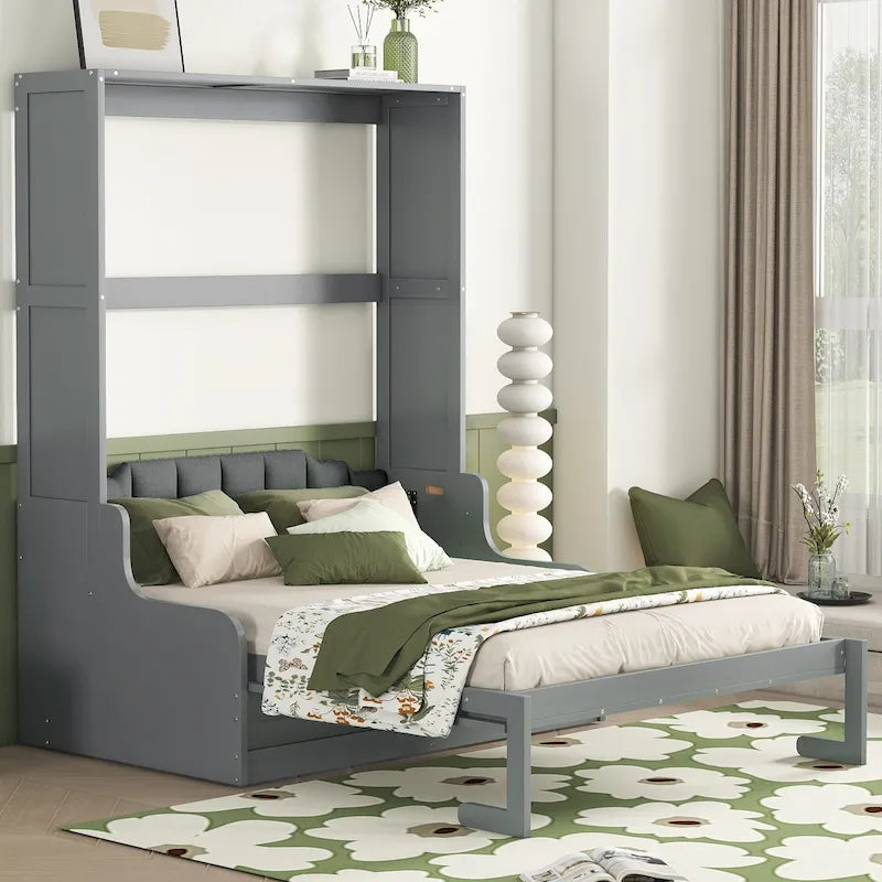 Modern Queen Murphy Bed with Cushion