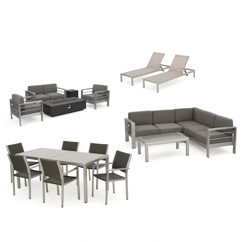 Cape Coral 18-piece Outdoor Seating Set with Cushions by Christopher Knight Home
