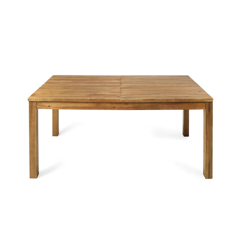 Christopher Knight Home Lambert Outdoor Wicker and Wood Expandable Rectangular Dining Set