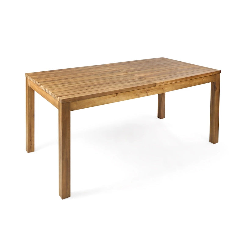 Christopher Knight Home Lambert Outdoor Wicker and Wood Expandable Rectangular Dining Set