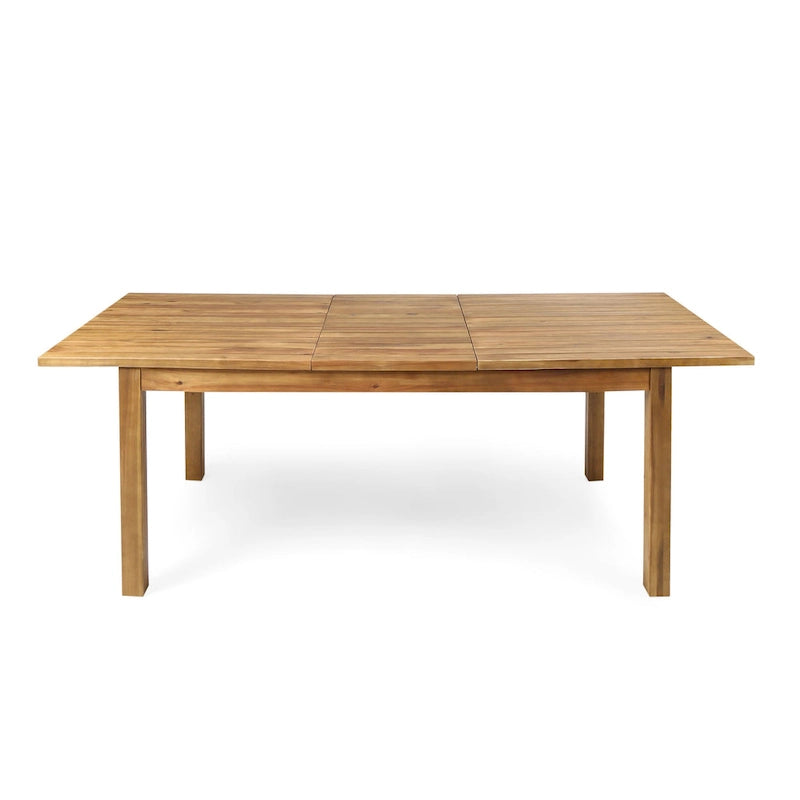 Christopher Knight Home Lambert Outdoor Wicker and Wood Expandable Rectangular Dining Set
