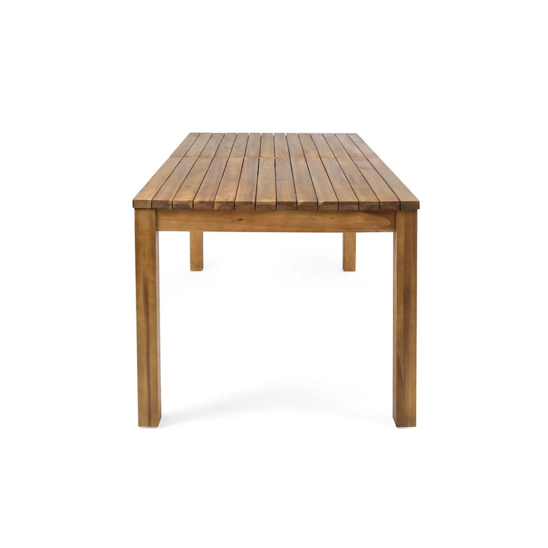 Christopher Knight Home Lambert Outdoor Wicker and Wood Expandable Rectangular Dining Set