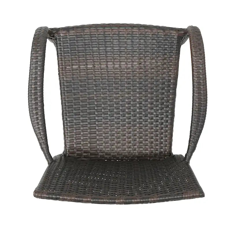 Christopher Knight Home Lambert Outdoor Wicker and Wood Expandable Rectangular Dining Set
