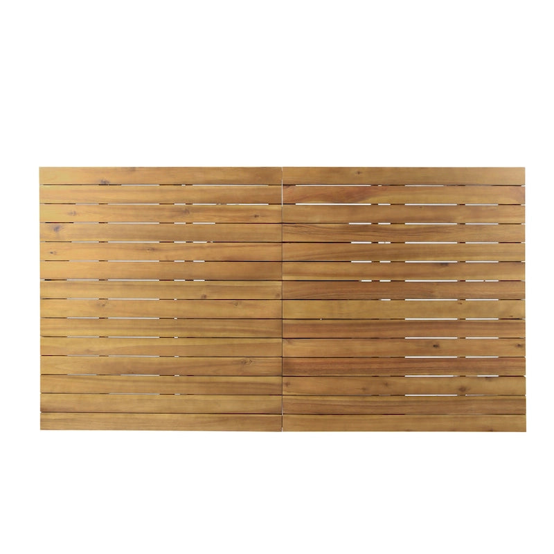 Christopher Knight Home Lambert Outdoor Wicker and Wood Expandable Rectangular Dining Set