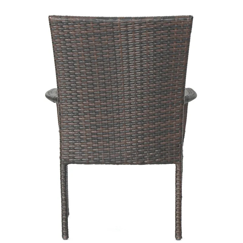 Christopher Knight Home Lambert Outdoor Wicker and Wood Expandable Rectangular Dining Set