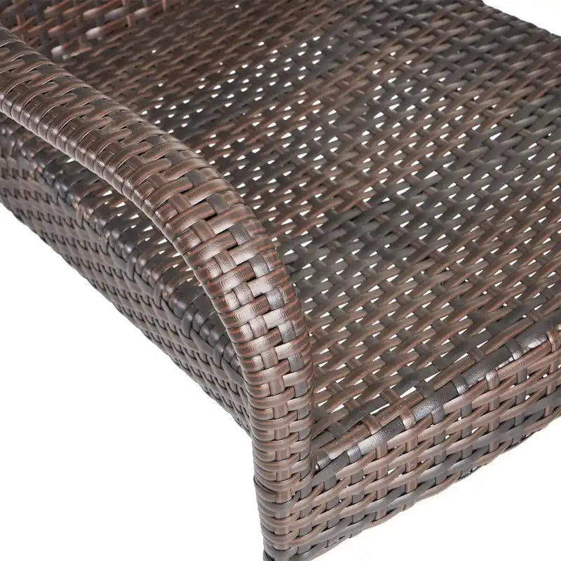 Christopher Knight Home Lambert Outdoor Wicker and Wood Expandable Rectangular Dining Set