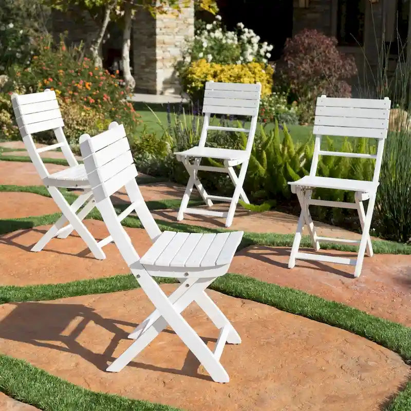 Positano Outdoor Acacia Wood Folding Dining Chair (Set of 4) by Christopher Knight Home