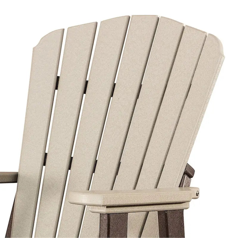 OS Home and Office Model Double Balcony Height Glider with Center Table in Weatherwood and Tudor Brown - N/A