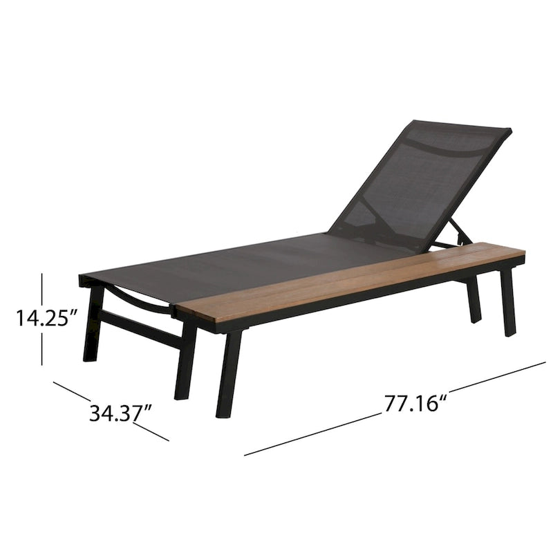 Waterloo Outdoor Chaise Lounge with Side Table (Set of 2) by Christopher Knight Home