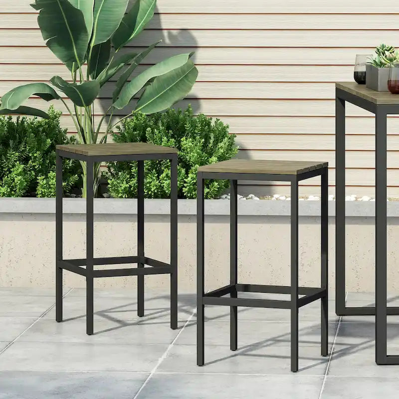 Dorset Acacia Wood Bar Stools by Christopher Knight Home