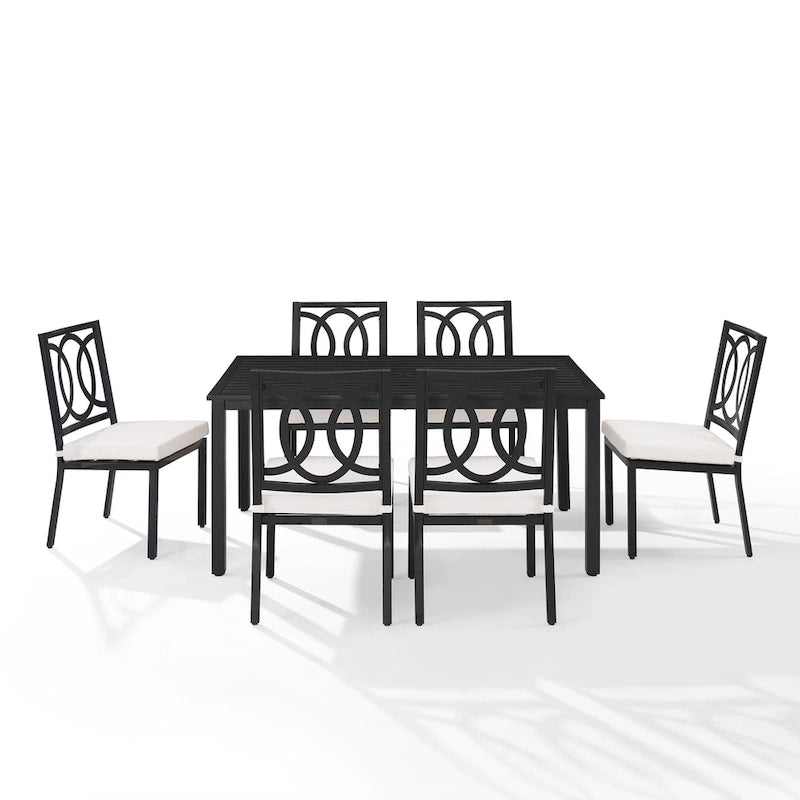 Crosley Chambers 7Pc Outdoor Metal Dining Set - Matte Black