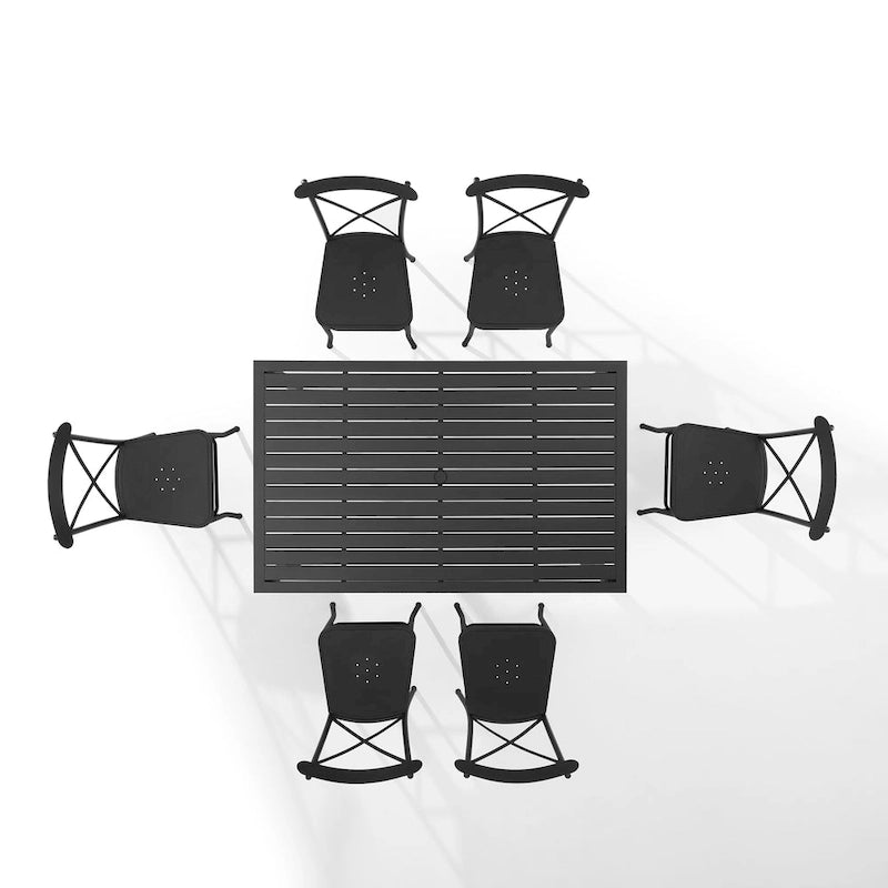 Crosley Astrid 7Pc Outdoor Metal Dining Set - 86 x109 x34.88
