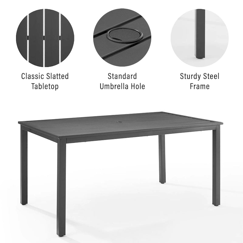 Crosley Astrid 7Pc Outdoor Metal Dining Set - 86 x109 x34.88