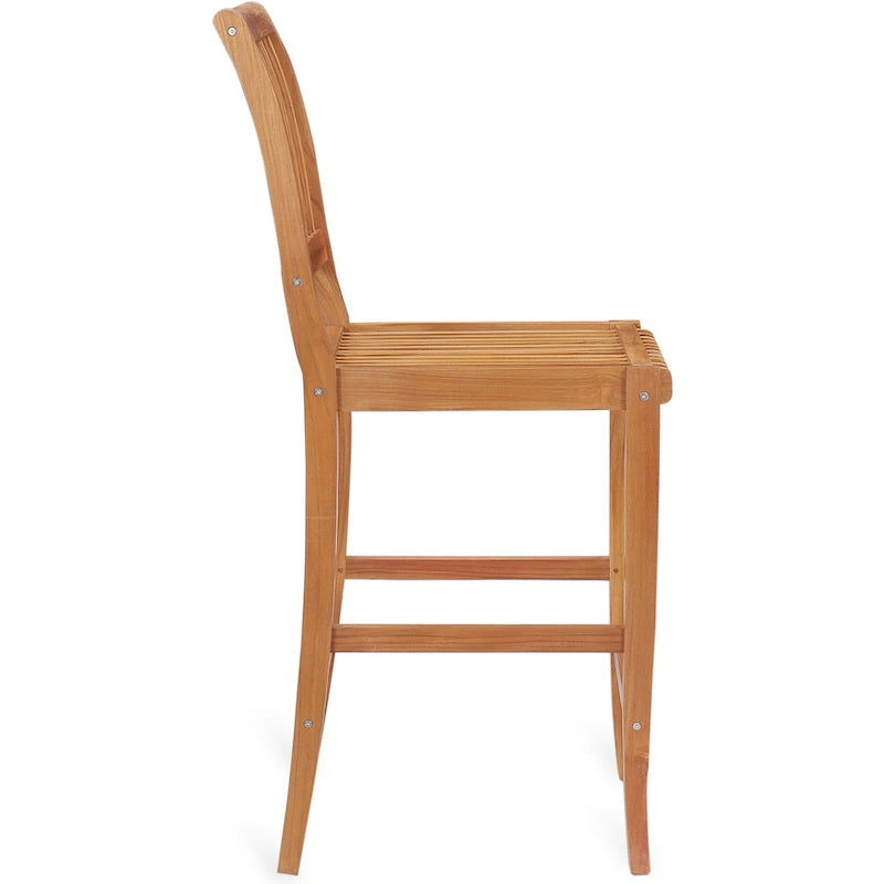 Chic Teak Castle Teak Wood Outdoor/ Indoor Bar Stool Chair