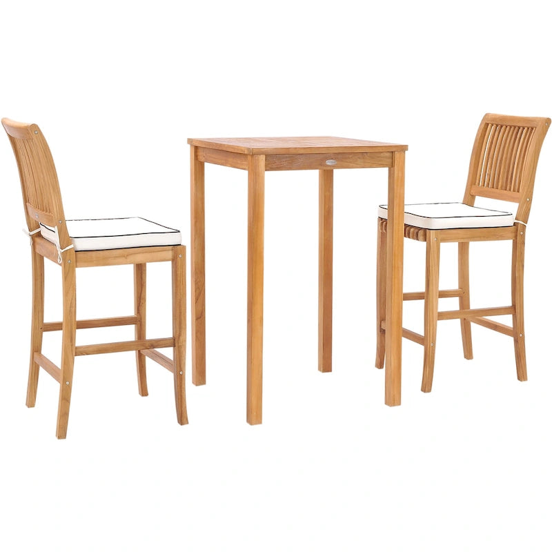 Chic Teak Castle Teak Wood Outdoor/ Indoor Bar Stool Chair