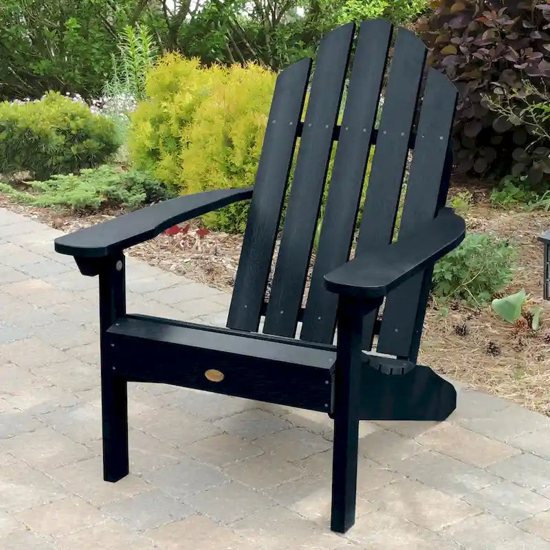 3 Piece Set Outdoor Adirondack Chairs and Folding Side Table