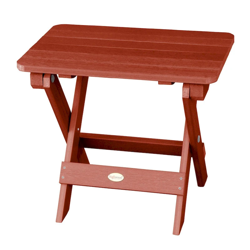 3 Piece Set Outdoor Adirondack Chairs and Folding Side Table