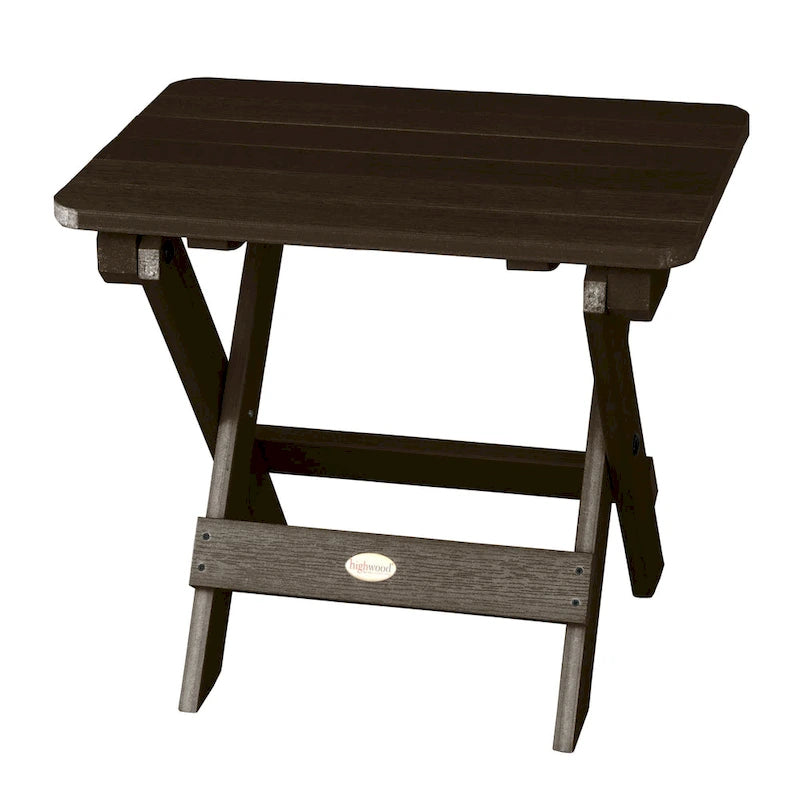 3 Piece Set Outdoor Adirondack Chairs and Folding Side Table