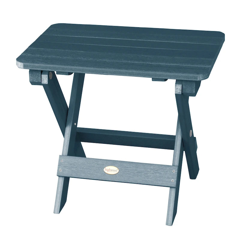 3 Piece Set Outdoor Adirondack Chairs and Folding Side Table