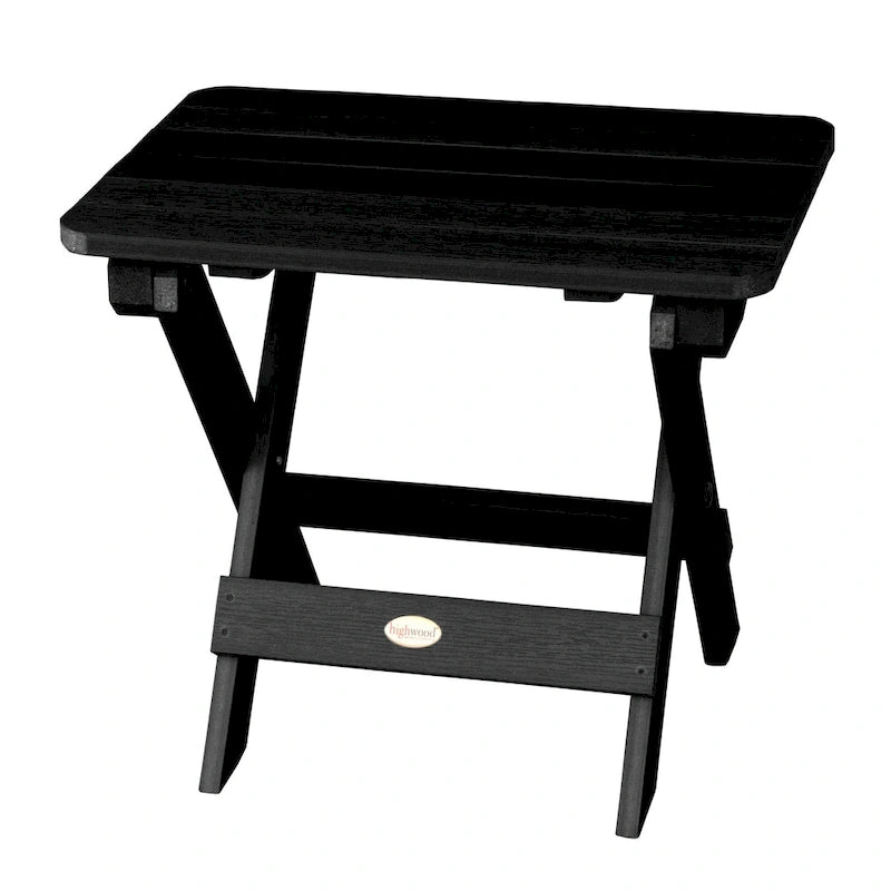 3 Piece Set Outdoor Adirondack Chairs and Folding Side Table