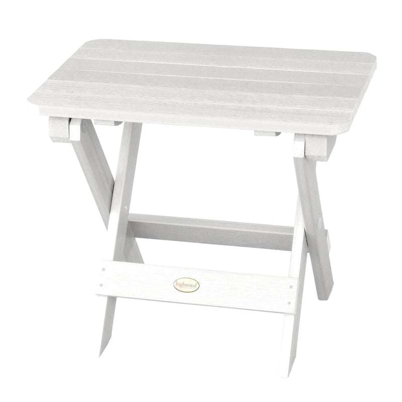 3 Piece Set Outdoor Adirondack Chairs and Folding Side Table