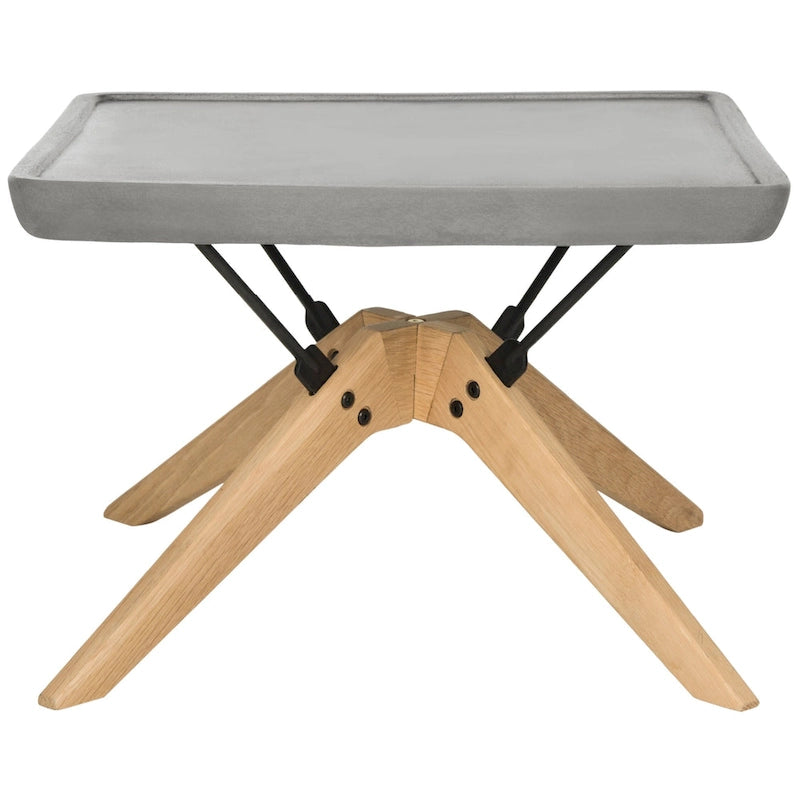 SAFAVIEH Outdoor Ashely Modern Dark Grey Coffee Table - 22.1  x 22.1  x 14.6  - 22Wx22Dx15H