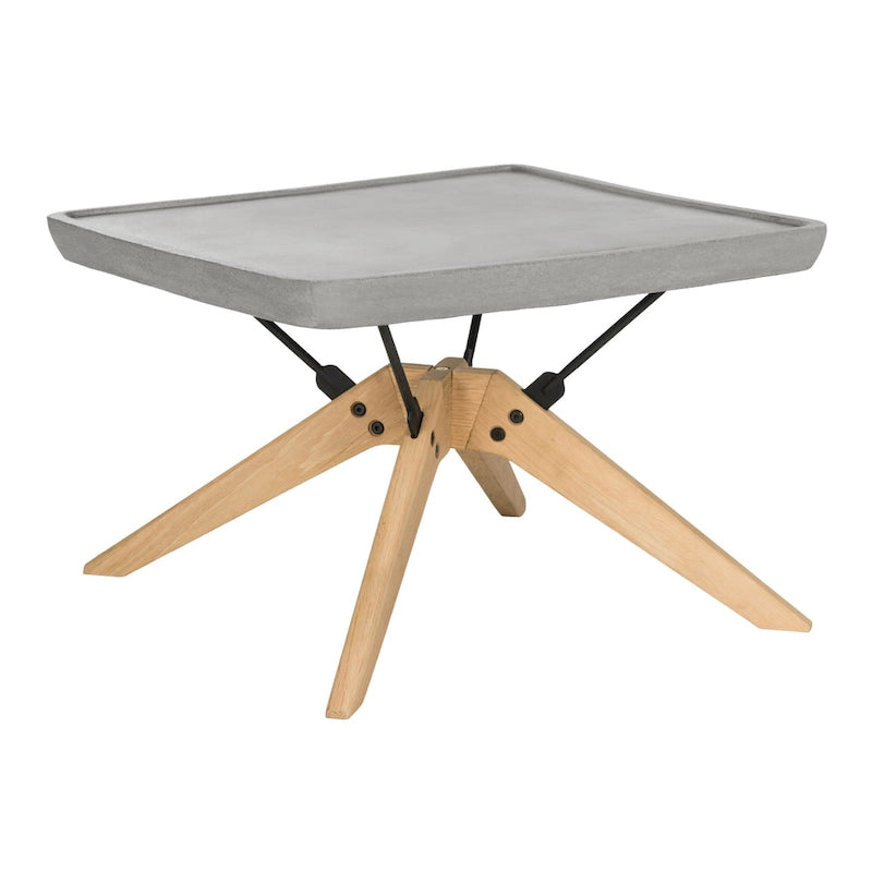 SAFAVIEH Outdoor Ashely Modern Dark Grey Coffee Table - 22.1  x 22.1  x 14.6  - 22Wx22Dx15H