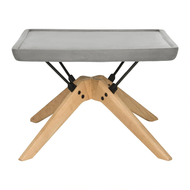 SAFAVIEH Outdoor Ashely Modern Dark Grey Coffee Table - 22.1  x 22.1  x 14.6  - 22Wx22Dx15H