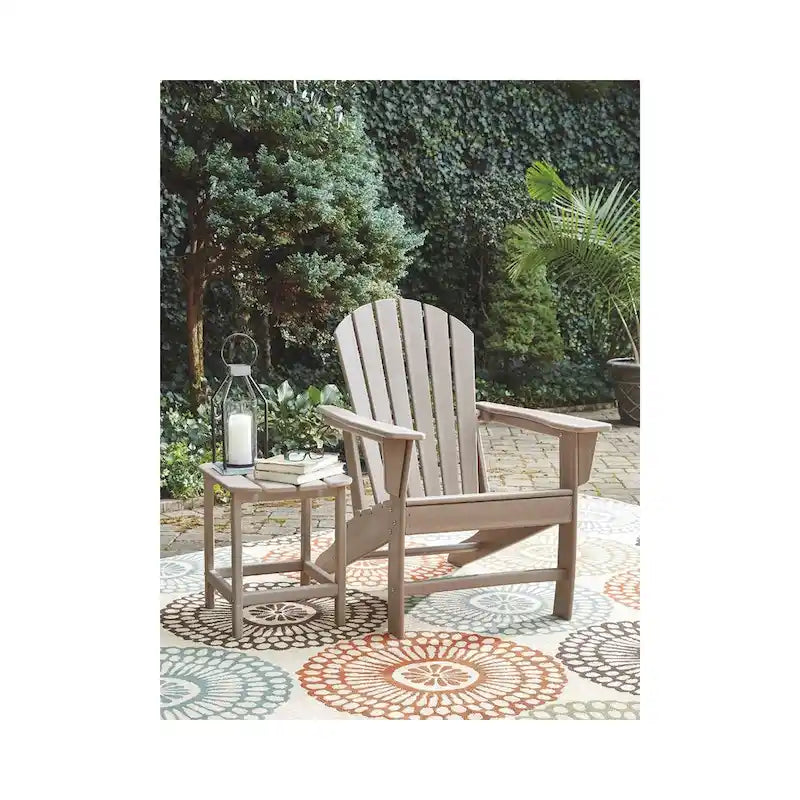 Signature Design by Ashley Sundown Treasure Outdoor Rectangular Poly All Weather End Table - Grayish Brown