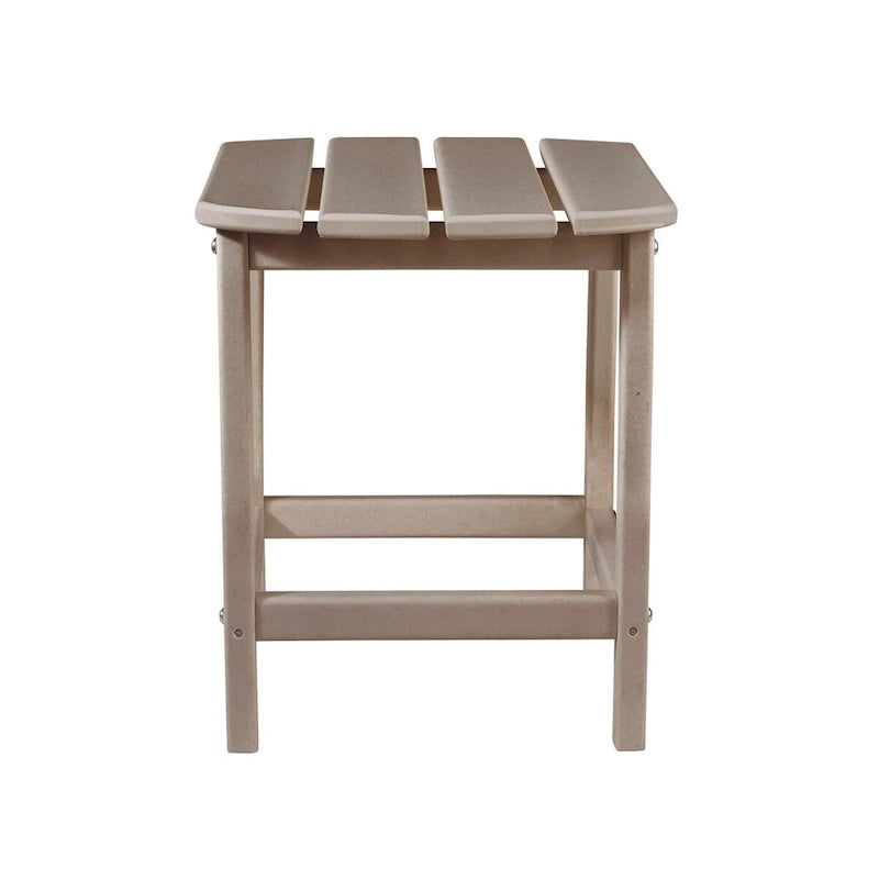 Signature Design by Ashley Sundown Treasure Outdoor Rectangular Poly All Weather End Table - Grayish Brown