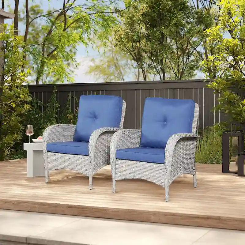 Gymojoy 7PCS Outdoor Loveseat Sofa Table Rocking Chair Furniture Set