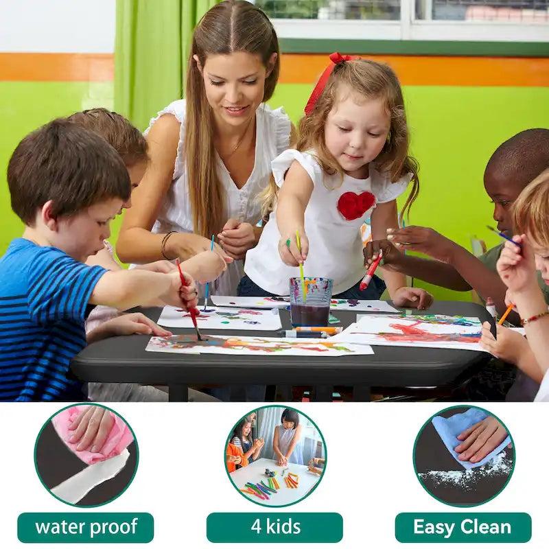 Rectangular 4 - Person Outdoor Dining Set Kids