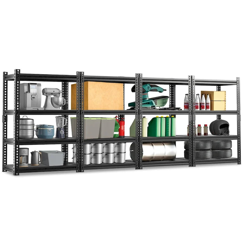 DoCred Heavy Duty Storage Rack, Garage Metal Shelving Unit, 4Pack