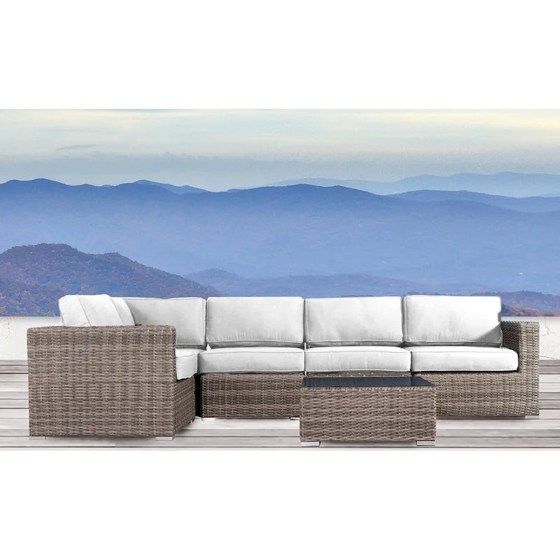Wicker/Rattan 4 - Person Seating Group with Sunbrella Cushions