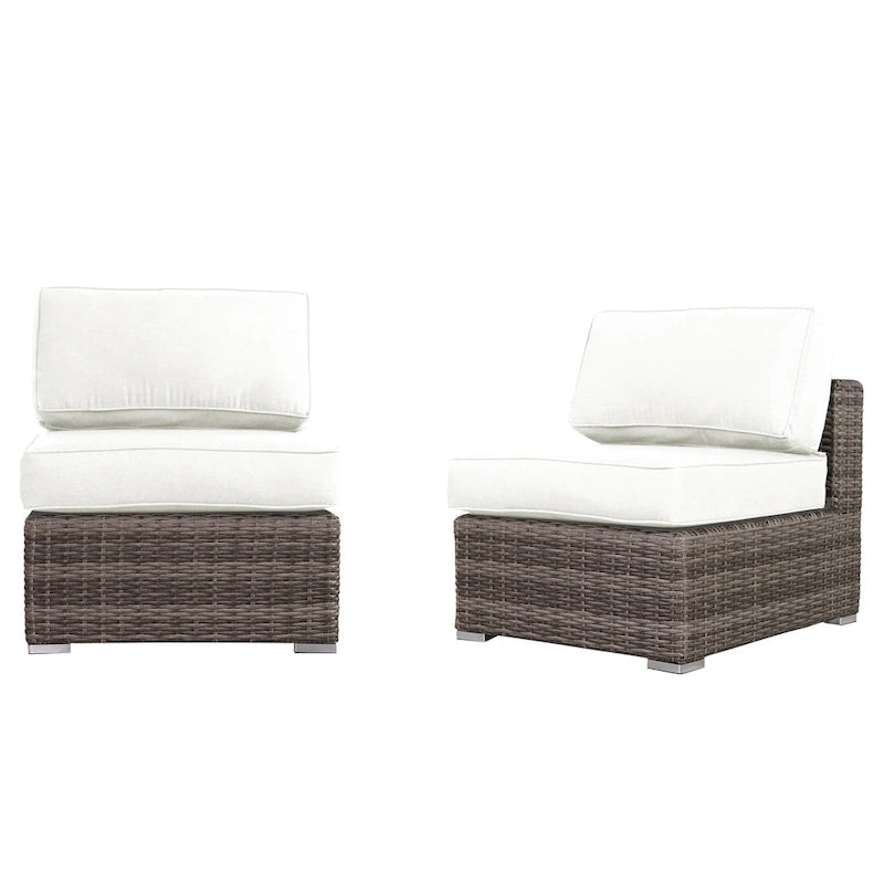 Wicker/Rattan 4 - Person Seating Group with Sunbrella Cushions