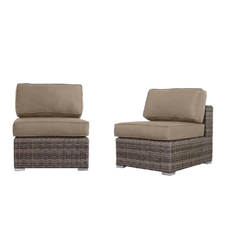 Wicker/Rattan 4 - Person Seating Group with Sunbrella Cushions