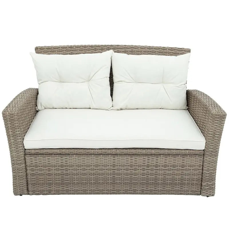 4-piece Patio Furniture Wicker Outdoor High-back Seating Set