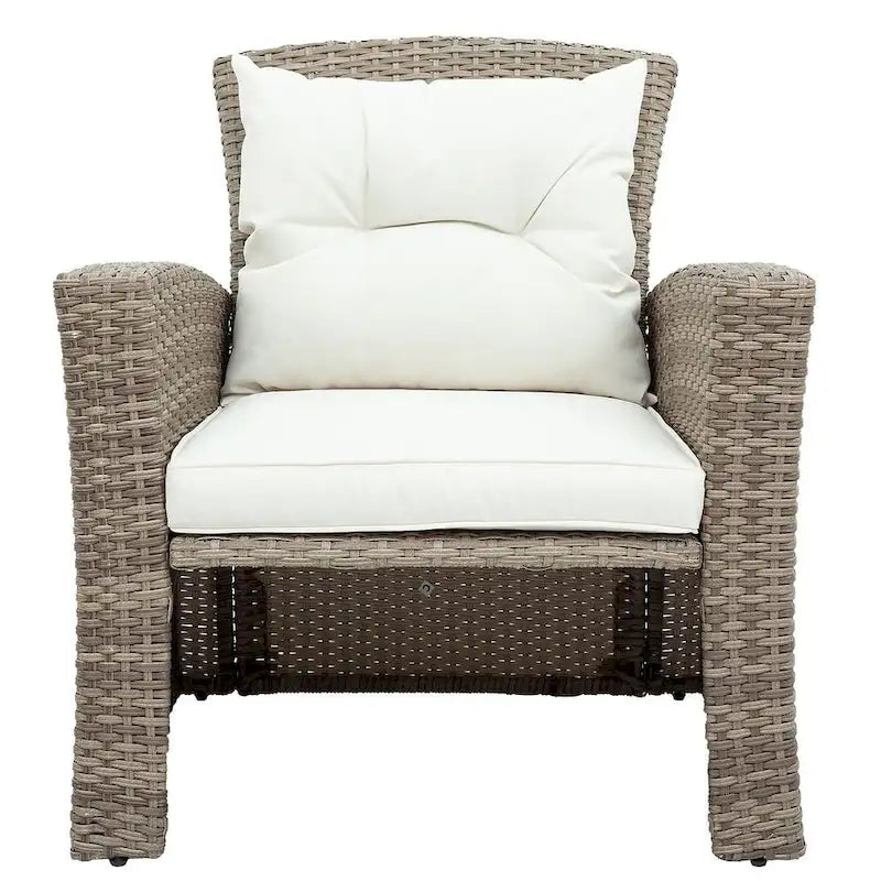 4-piece Patio Furniture Wicker Outdoor High-back Seating Set
