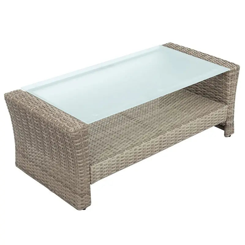 4-piece Patio Furniture Wicker Outdoor High-back Seating Set