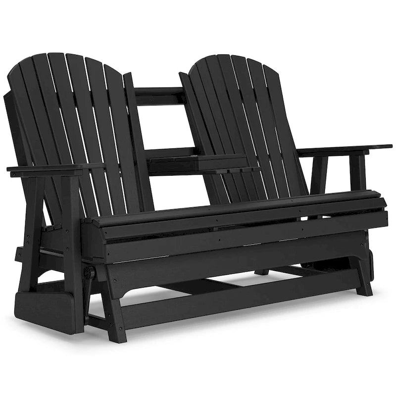Signature Design by Ashley Hyland wave Outdoor Glider Loveseat - 67  W x 31.5  D x 41.75  H