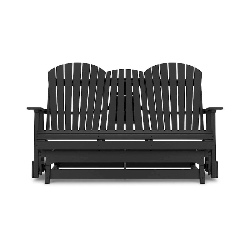 Signature Design by Ashley Hyland wave Outdoor Glider Loveseat - 67  W x 31.5  D x 41.75  H