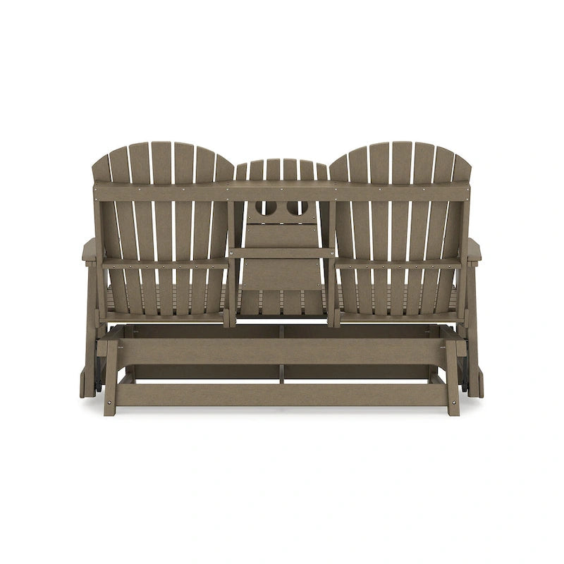 Signature Design by Ashley Hyland wave Outdoor Glider Loveseat - 67  W x 31.5  D x 41.75  H