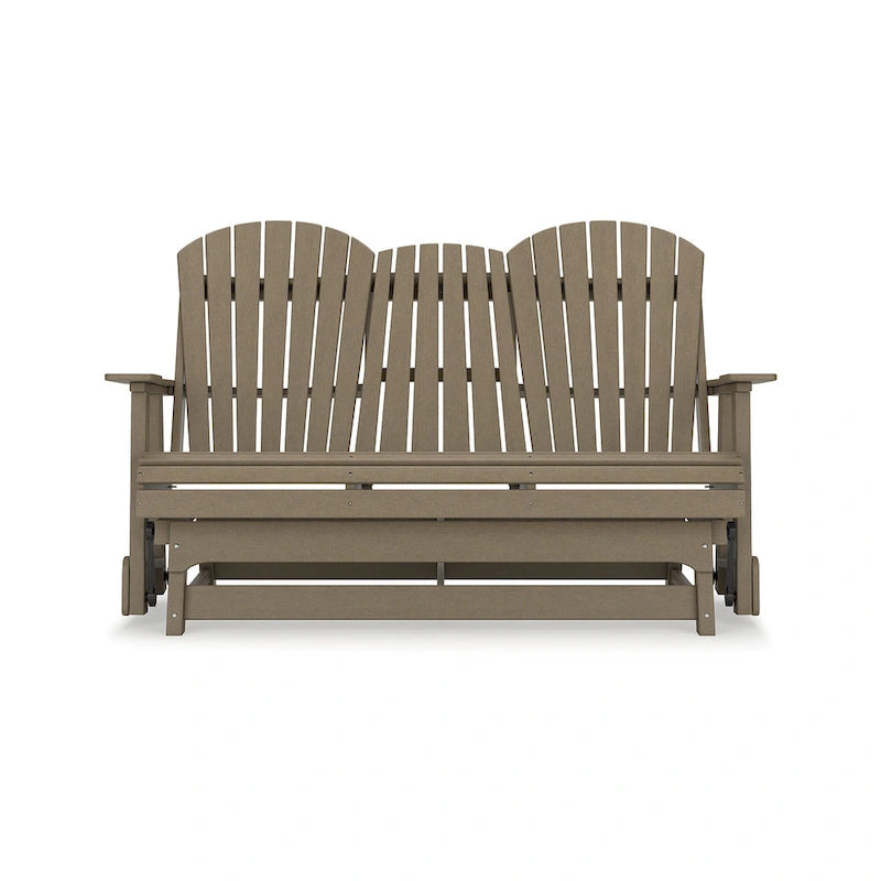 Signature Design by Ashley Hyland wave Outdoor Glider Loveseat - 67  W x 31.5  D x 41.75  H